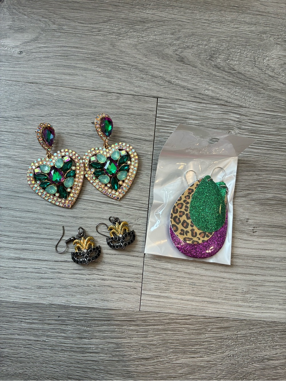 Mardi Gras earrings bundle